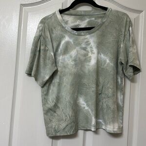 Green tie die shirt